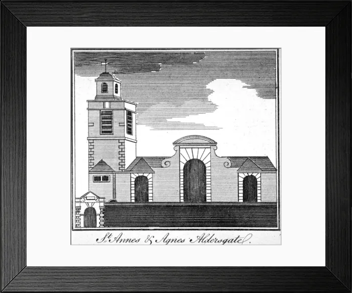 Framed Print : St Anne and St Agnes, Gresham Street, City of London, 1750 Framed Print : St Anne and St Agnes, Gresham Street, City of London, 1750