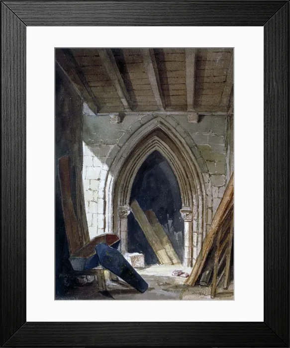 Framed Print : Crypt of St Anne, Blackfriars, City of London, 1854 Framed Print : Crypt of St Anne, Blackfriars, City of London, 1854
