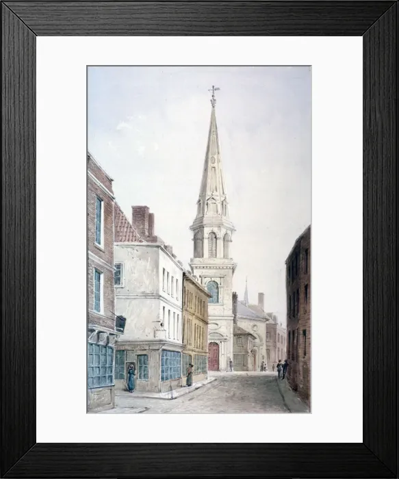 Framed Print : View of St Antholin from the west, City of London, c1850 Framed Print : View of St Antholin from the west, City of London, c1850