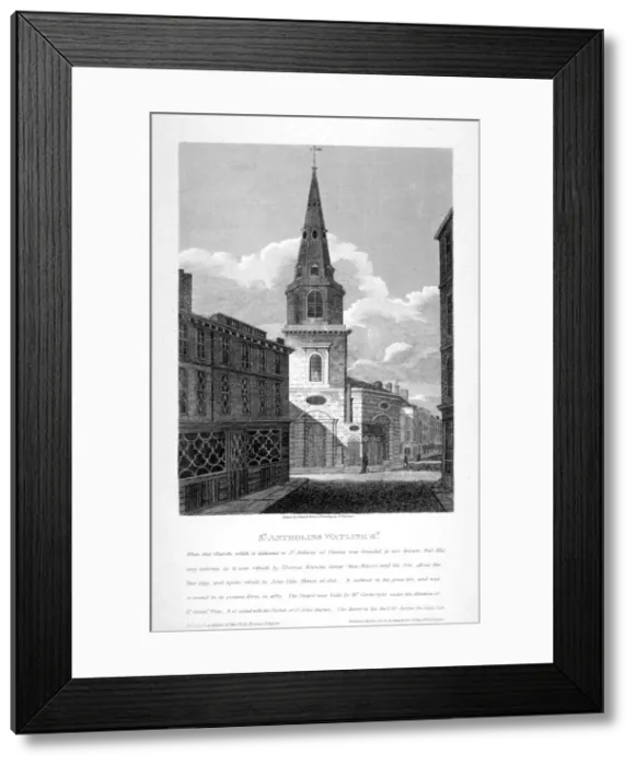 Framed Print : St Antholin, Watling Street, City of London, 1810. Artist: W Preston Framed Print : St Antholin, Watling Street, City of London, 1810. Artist: W Preston