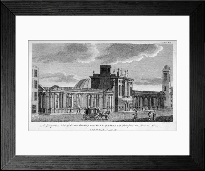Framed Print : View of the new building at the Bank of England, City of London, 1785 Framed Print : View of the new building at the Bank of England, City of London, 1785