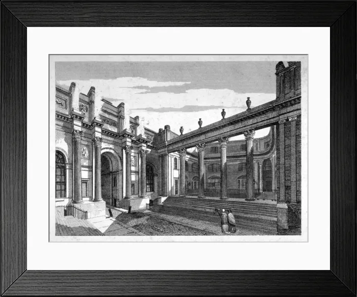 Framed Print : View of Lothbury Court, the Bank of England, City of London, 1809. Artist: J Burnett Framed Print : View of Lothbury Court, the Bank of England, City of London, 1809. Artist: J Burnett