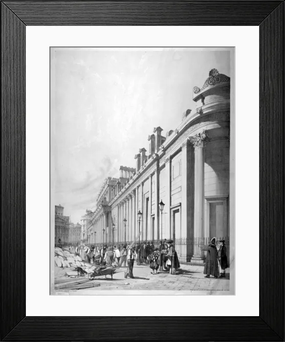 Framed Print : View of the Bank of England, City of London, 1842. Artist Framed Print : View of the Bank of England, City of London, 1842. Artist