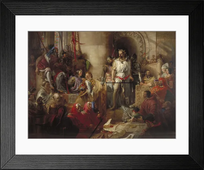 Framed Print : The trial of Sir William Wallace at Westminster, c1831-1890 Framed Print : The trial of Sir William Wallace at Westminster, c1831-1890