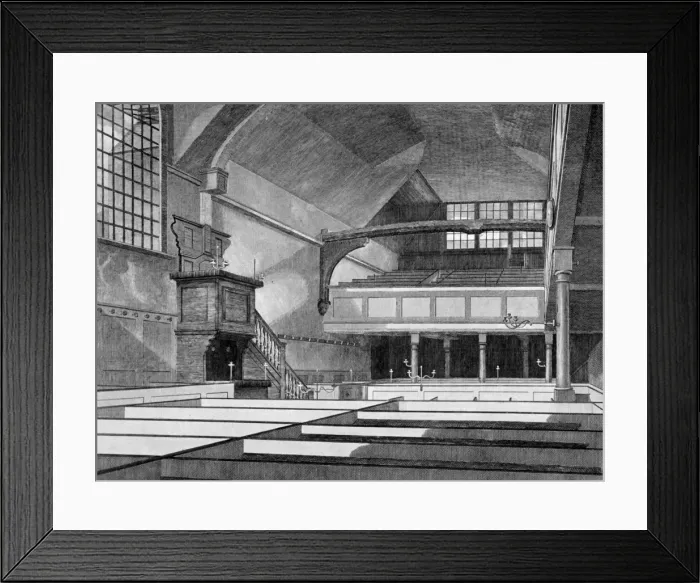 Framed Print : Interior view of the Church of St Bartholomew-the-Great, Smithfield, City of London, 1822 Framed Print : Interior view of the Church of St Bartholomew-the-Great, Smithfield, City of London, 1822