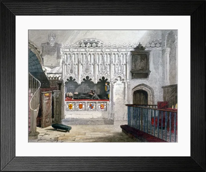 Framed Print : Monument in the Church of St Bartholomew-the-Great, Smithfield, City of London, 1851 Framed Print : Monument in the Church of St Bartholomew-the-Great, Smithfield, City of London, 1851