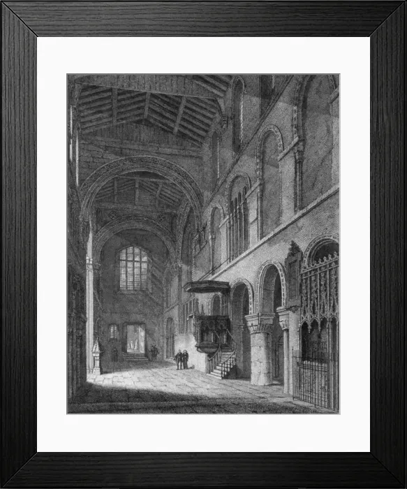 Framed Print : Interior view of the Church of St Bartholomew-the-Great, Smithfield, City of London, 1814 Framed Print : Interior view of the Church of St Bartholomew-the-Great, Smithfield, City of London, 1814