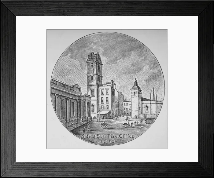 Framed Print : Bartholomew Lane, City of London, 1830