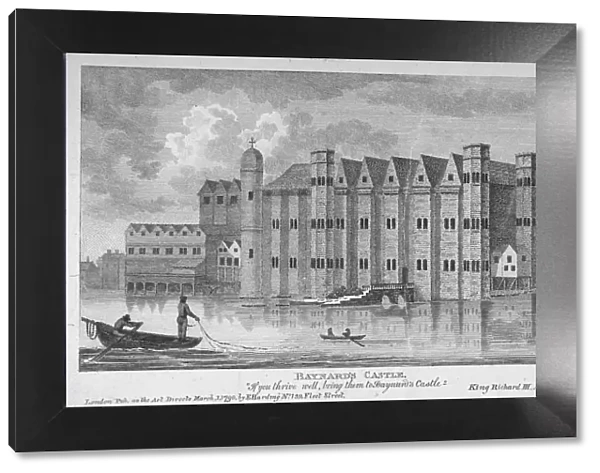 View of Barnards Castle with boats on the River Thames, City of London, 1790. Artist