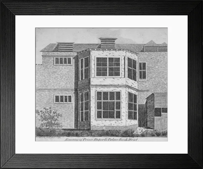 Framed Print : Remains of Prince Ruperts House, Beech Street, City of London, 1810 Framed Print : Remains of Prince Ruperts House, Beech Street, City of London, 1810
