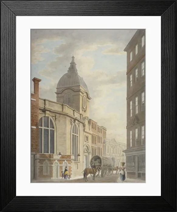 Framed Print : Church of St Benet Fink, Threadneedle Street, City of London, 1797 Framed Print : Church of St Benet Fink, Threadneedle Street, City of London, 1797