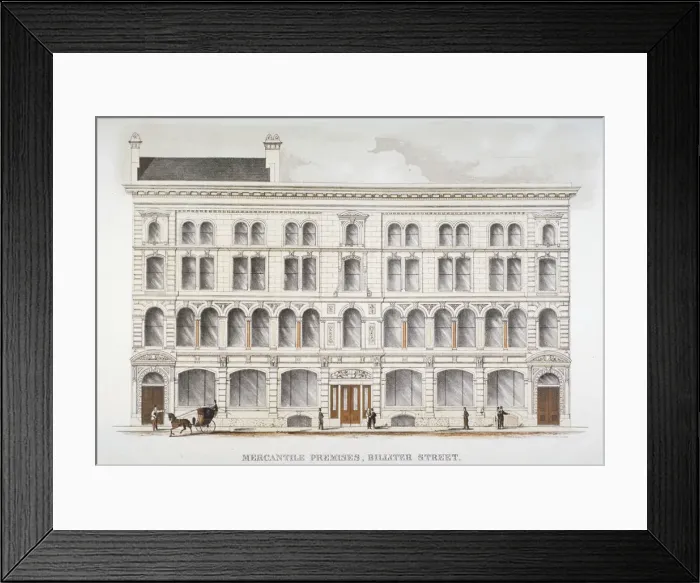 Framed Print : View of mercantile premises, Billiter Street, City of London, 1875 Framed Print : View of mercantile premises, Billiter Street, City of London, 1875