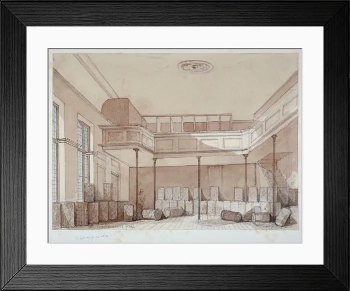 Framed Print : Interior of the Coachmakers Hall, Noble Street, City of London, 1851 Framed Print : Interior of the Coachmakers Hall, Noble Street, City of London, 1851