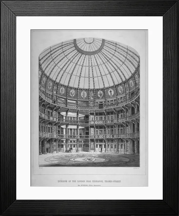 Framed Print : Interior of the New Coal Exchange, Lower Thames Street, City of London, 1849. Artist Framed Print : Interior of the New Coal Exchange, Lower Thames Street, City of London, 1849. Artist
