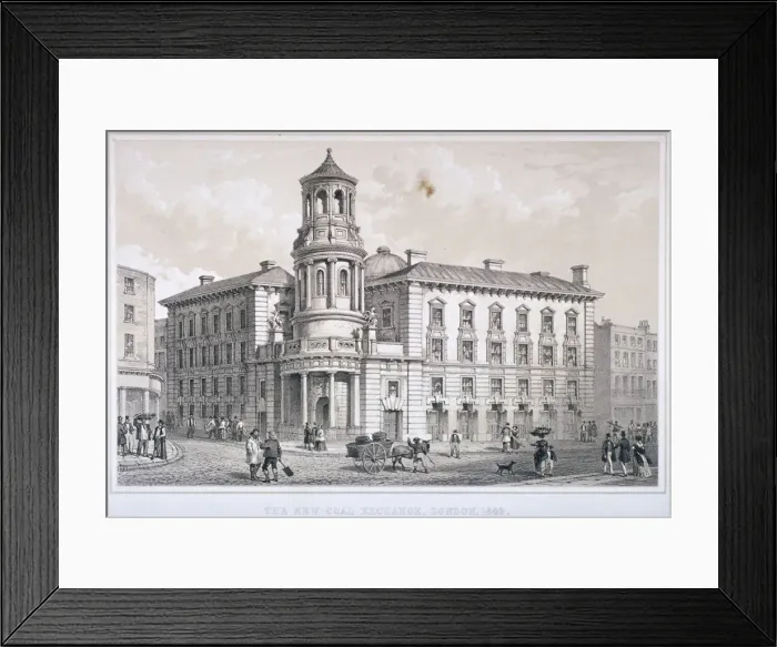 Framed Print : View of the New Coal Exchange in Lower Thames Street, City of London, 1849 Framed Print : View of the New Coal Exchange in Lower Thames Street, City of London, 1849