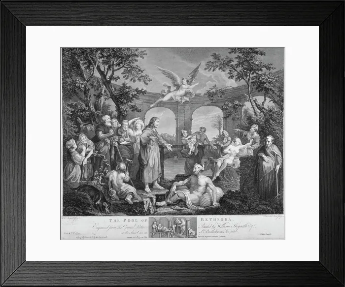 Framed Print : The Pool of Bethesda, 1772. Creator: Unknown. The Pool of Bethesda, 1772. Creator: Unknown Framed Print : The Pool of Bethesda, 1772. Creator: Unknown. The Pool of Bethesda, 1772. Creator: Unknown