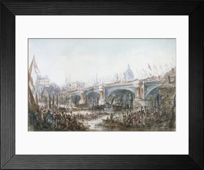 Framed Print : Opening of Blackfriars Bridge, London, 1869. Artist: George Chambers Framed Print : Opening of Blackfriars Bridge, London, 1869. Artist: George Chambers