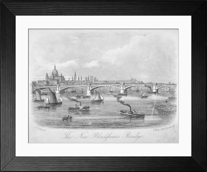 Framed Print : Blackfriars Bridge, London, 1869 Framed Print : Blackfriars Bridge, London, 1869