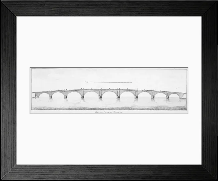 Framed Print : Longitudinal section of Blackfriars Bridge, London, 1766 Framed Print : Longitudinal section of Blackfriars Bridge, London, 1766