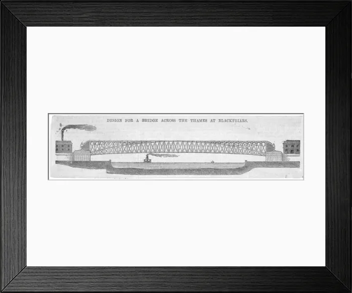 Framed Print : Design for the new Blackfriars Bridge, London, 1840 Framed Print : Design for the new Blackfriars Bridge, London, 1840