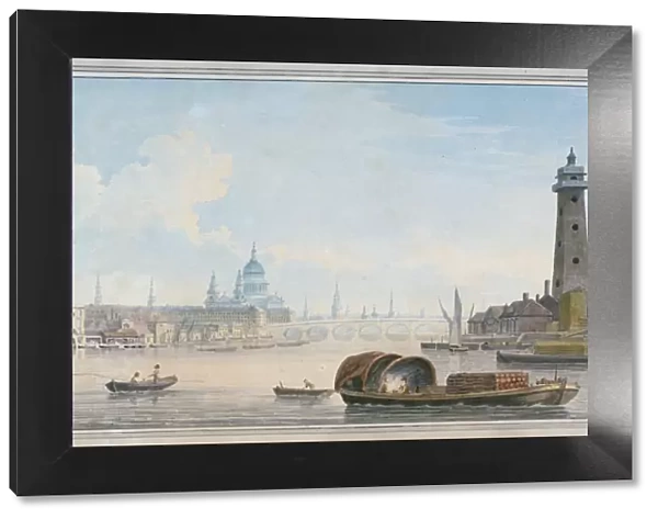 River Thames looking towards Blackfriars Bridge, London, 1818