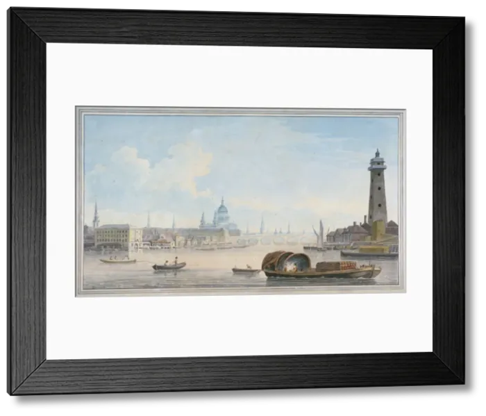 Framed Print : River Thames looking towards Blackfriars Bridge, London, 1818 Framed Print : River Thames looking towards Blackfriars Bridge, London, 1818