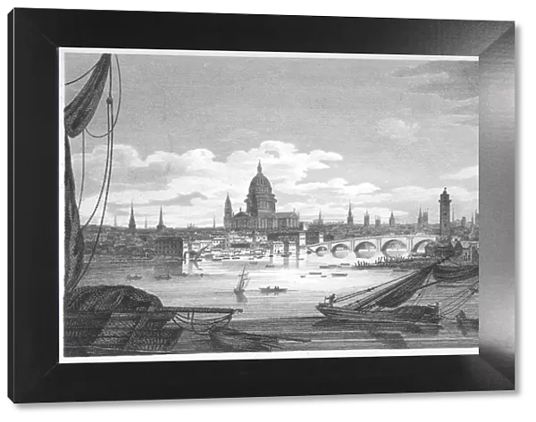 Looking towards Blackfriars Bridge from the west, London, 1810