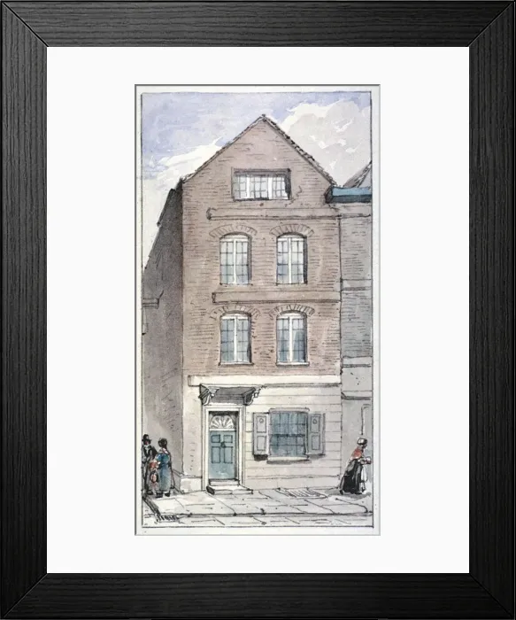 Framed Print : View of no 7 Blackhorse Alley, Fleet Street, City of London, 1850. Artist: James Findlay Framed Print : View of no 7 Blackhorse Alley, Fleet Street, City of London, 1850. Artist: James Findlay
