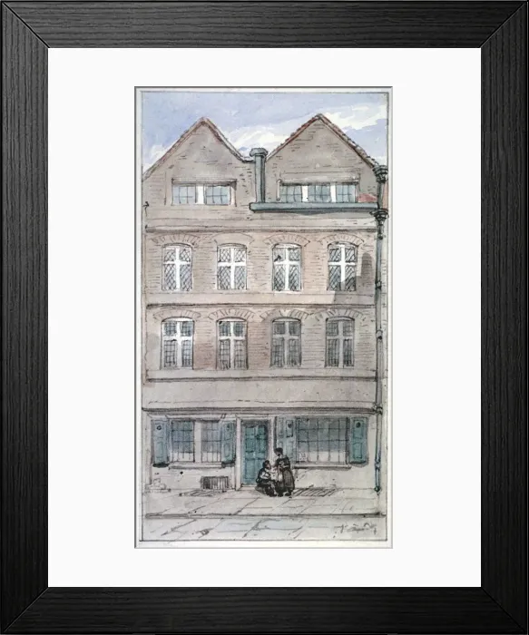 Framed Print : View of no 2 Blackhorse Alley, Fleet Street, City of London, 1850. Artist: James Findlay Framed Print : View of no 2 Blackhorse Alley, Fleet Street, City of London, 1850. Artist: James Findlay