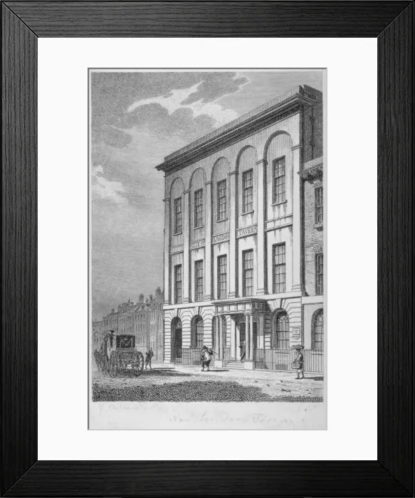 Framed Print : View of the City of London Tavern from Bishopsgate, City of London, 1809. Artist Framed Print : View of the City of London Tavern from Bishopsgate, City of London, 1809. Artist