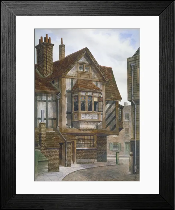 Framed Print : Houses in Bishopsgate, City of London, 1860. Artist Framed Print : Houses in Bishopsgate, City of London, 1860. Artist