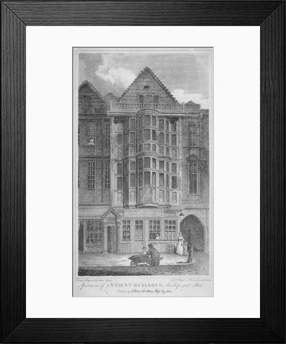 Framed Print : Sir Paul Pindars house, Bishopsgate, City of London, 1804. Artist: John Greig Framed Print : Sir Paul Pindars house, Bishopsgate, City of London, 1804. Artist: John Greig