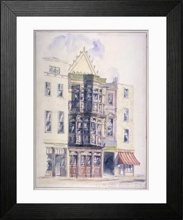 Framed Print : The former residence of Sir Paul Pindar, Bishopsgate, City of London, 1850 Framed Print : The former residence of Sir Paul Pindar, Bishopsgate, City of London, 1850