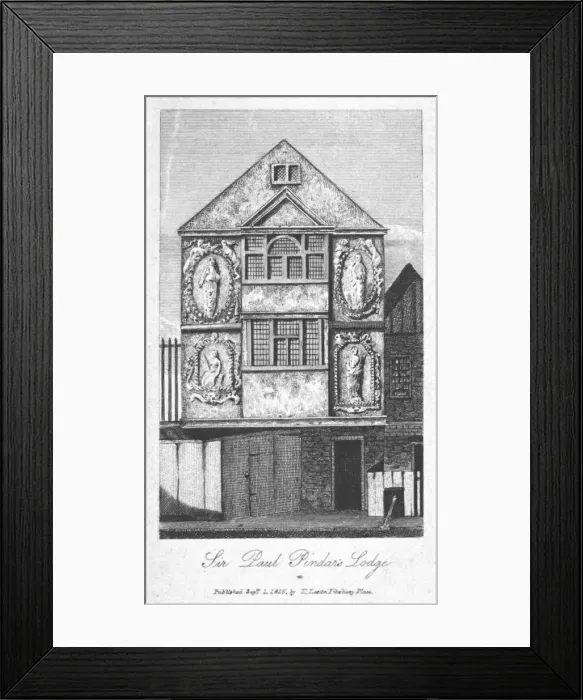Framed Print : Sir Paul Pindars House, Bishopsgate, City of London, 1816 Framed Print : Sir Paul Pindars House, Bishopsgate, City of London, 1816