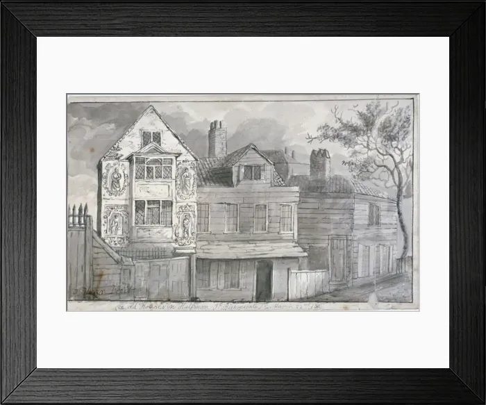 Framed Print : Sir Paul Pindars House, Bishopsgate, City of London, 1810. Artist: Daniel Thorn Framed Print : Sir Paul Pindars House, Bishopsgate, City of London, 1810. Artist: Daniel Thorn