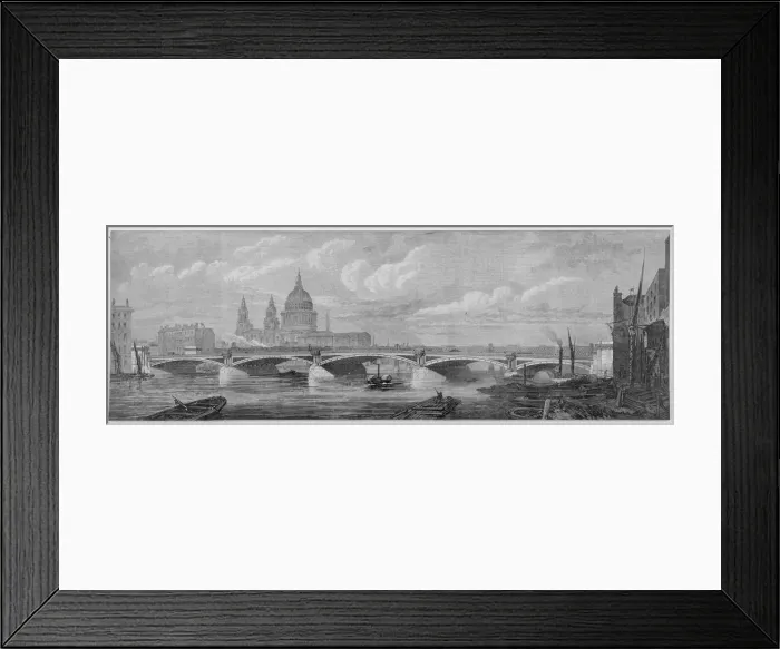 Framed Print : Blackfriars Bridge, London, 1869 Framed Print : Blackfriars Bridge, London, 1869