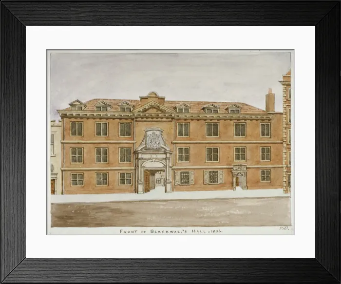 Framed Print : Front view of Blackwell Hall, City of London, 1806. Artist: Valentine Davis Framed Print : Front view of Blackwell Hall, City of London, 1806. Artist: Valentine Davis