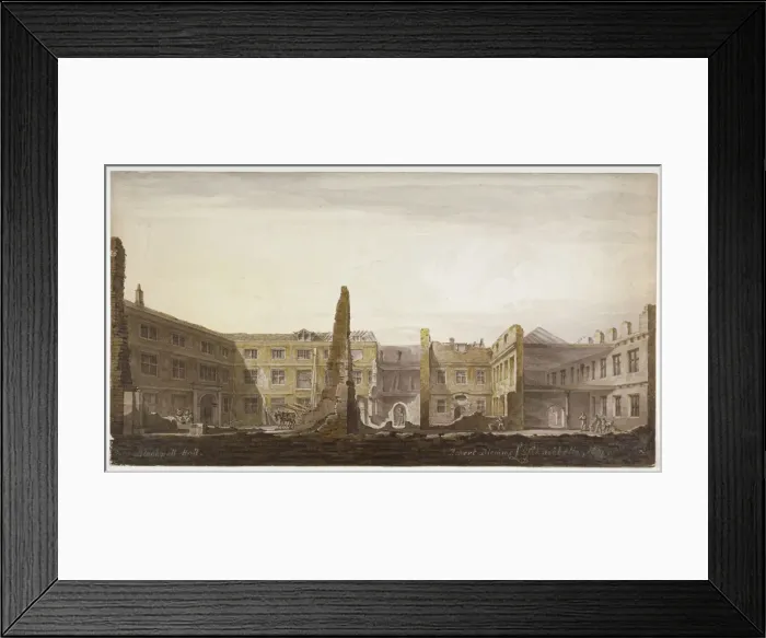 Framed Print : Blackwell Hall during demolition, City of London, 1819 Framed Print : Blackwell Hall during demolition, City of London, 1819