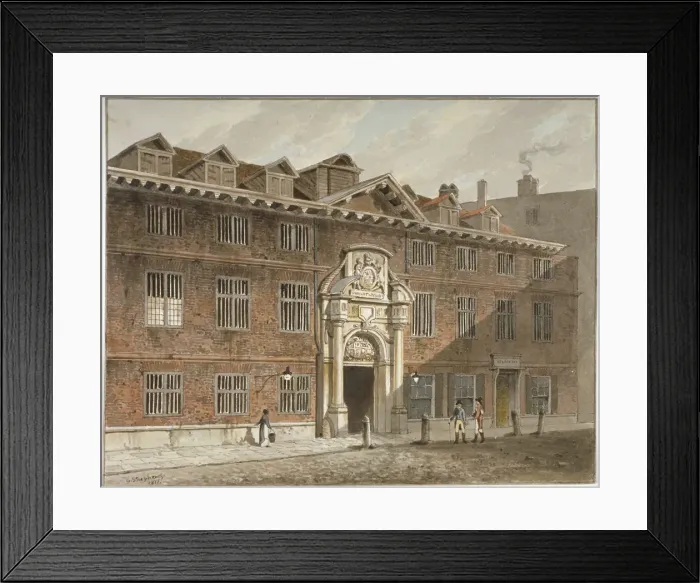 Framed Print : West front of Blackwell Hall, King Street, City of London, 1811 Framed Print : West front of Blackwell Hall, King Street, City of London, 1811