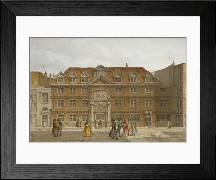 Framed Print : View of Blackwell Hall on King Street, City of London, 1819 Framed Print : View of Blackwell Hall on King Street, City of London, 1819