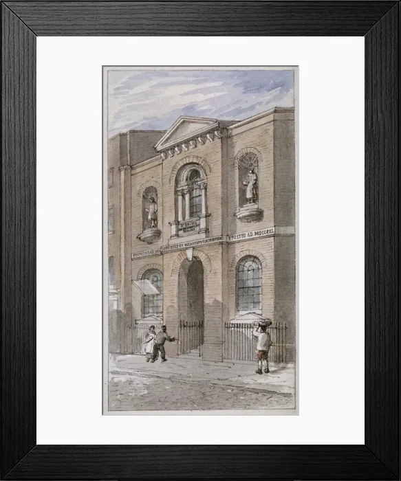 Framed Print : St Brides Schools, Bride Lane, City of London, 1840. Artist: James Findlay Framed Print : St Brides Schools, Bride Lane, City of London, 1840. Artist: James Findlay