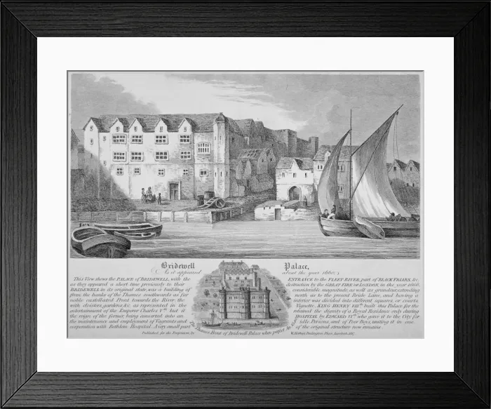 Framed Print : Bridewell, City of London, 1666 (1817) Framed Print : Bridewell, City of London, 1666 (1817)