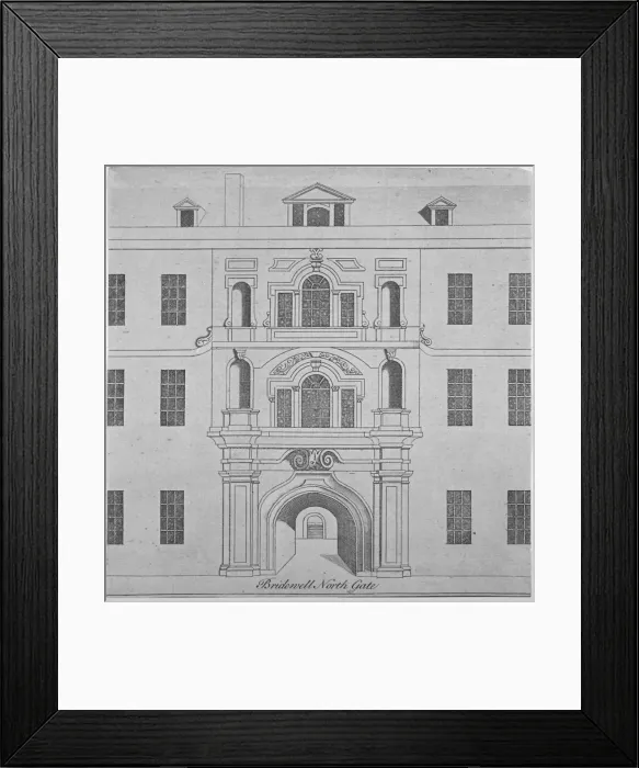 Framed Print : North gate of Bridewell, City of London, 1790 Framed Print : North gate of Bridewell, City of London, 1790