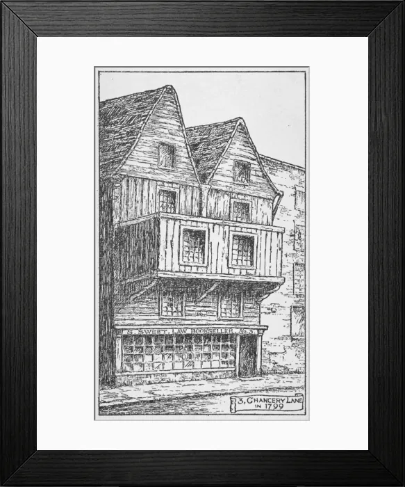 Framed Print : No 3 Chancery Lane, City of London, 1799 Framed Print : No 3 Chancery Lane, City of London, 1799