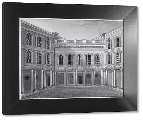 View of the Drapers Hall inner court, Throgmorton Street, City of London, 1850