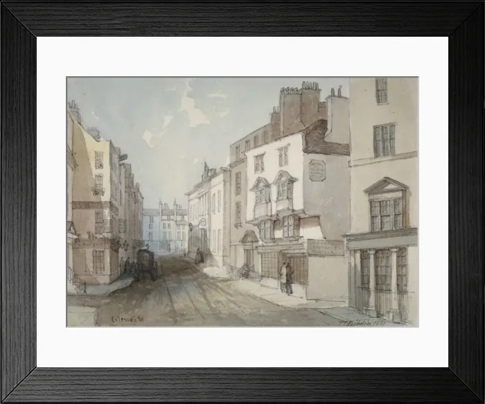 Framed Print : Coleman Street, City of London, 1851. Artist Framed Print : Coleman Street, City of London, 1851. Artist