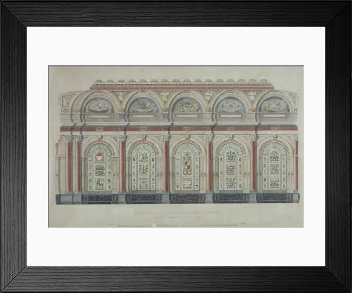 Framed Print : East side view of the Livery Hall of the Clothworkers Company, City of London, 1860 Framed Print : East side view of the Livery Hall of the Clothworkers Company, City of London, 1860