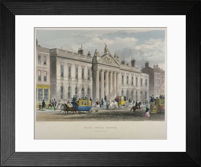 Framed Print : North view of East India House, Leadenhall Street, City of London, 1850 Framed Print : North view of East India House, Leadenhall Street, City of London, 1850