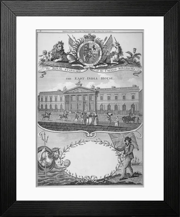 Framed Print : East India House, Leadenhall Street, City of London, 1821 Framed Print : East India House, Leadenhall Street, City of London, 1821