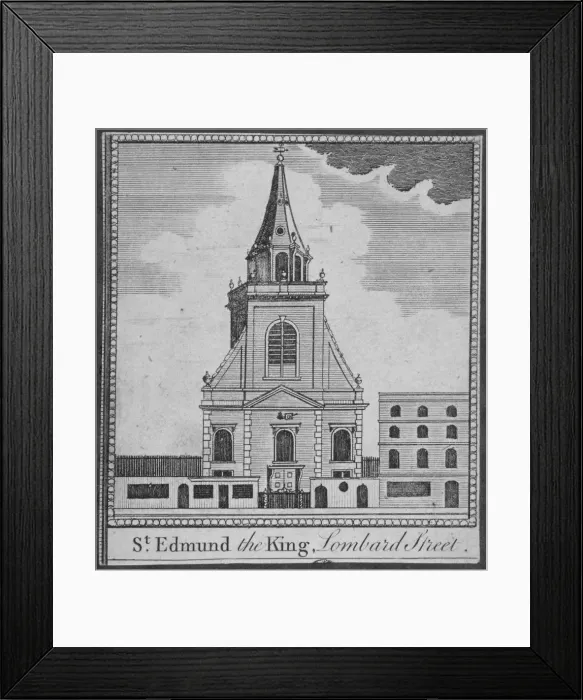 Framed Print : West end of the Church of St Edmund the King, City of London, 1750 Framed Print : West end of the Church of St Edmund the King, City of London, 1750